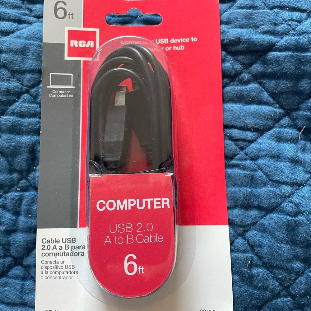 Brand New RCA USB 2.0 cables give you fast, reliable data transfer NEVER OPENED